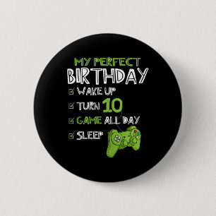 Bóton Redondo 5.08cm 10º Aniversário Gaming Perfeito Gamer Gi, 10 Anos