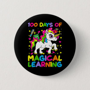 Bóton Redondo 5.08cm 100 dias de aprendizagem mágica 100º dia da escola