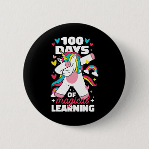 Bóton Redondo 5.08cm 100 dias de aprendizagem mágica 100º dia da escola