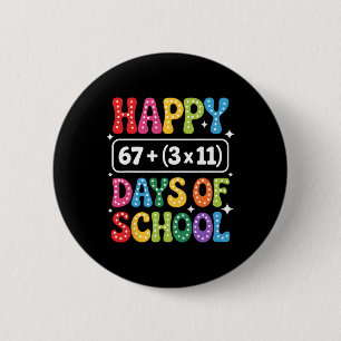 Bóton Redondo 5.08cm 100 Dias De Escola Equação Matemática Groovy 67 Me