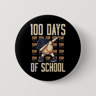 Bóton Redondo 5.08cm 100 Dias De Meninos De 100 Dias De Basebol Escolar