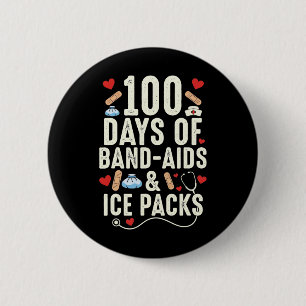 Bóton Redondo 5.08cm 100 Dias De Nd Aids E Pacotes De Gelo Escola De En