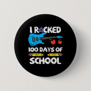 Bóton Redondo 5.08cm 100 Dias De Violão Escolar 100 Dias Mais Inteligen