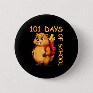 Bóton Redondo 5.08cm 101 Dias De Escola Dabbing Groundhog Professor Div
