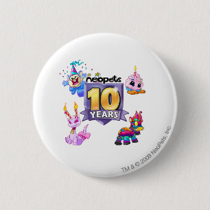 Bóton Redondo 5.08cm 10o Logotipo do aniversário