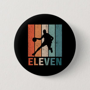 Bóton Redondo 5.08cm 11 Birthday Retro Bysketbyll Amantes Meninos 11