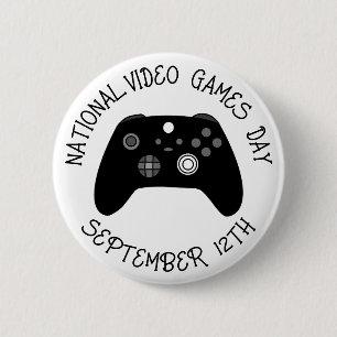 Bóton Redondo 5.08cm 12 de setembro do Dia Nacional dos Videos games