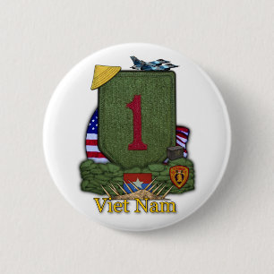 Bóton Redondo 5.08cm 1rua divisão de infantaria vietnam war vets Button