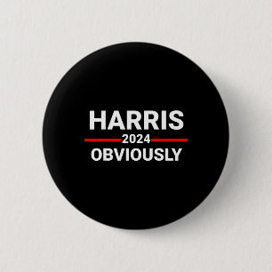 Bóton Redondo 5.08cm 2024 Obviamente Harris Waltz 2024 Eleição Kamala H