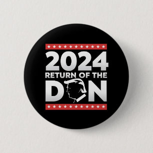 Bóton Redondo 5.08cm 2024 Retorno do Don Trump 45 47 Presidente dos EUA