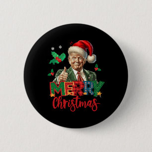 Bóton Redondo 5.08cm 2024 Trump Vencedor Eleição Feliz Natal Engraçado 