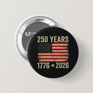 Bóton Redondo 5.08cm 250 Anos Bandeira Americana 1776-2026