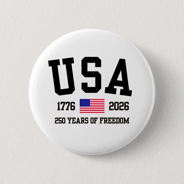 Bóton Redondo 5.08cm 250th Anniversary United States (Frente)