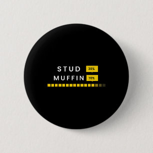 Bóton Redondo 5.08cm 30 Stud 70 Homens Dias de os pais Dizendo Muffin M