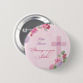 Bóton Redondo 5.08cm 35.º aniversário da vida religiosa freira católica