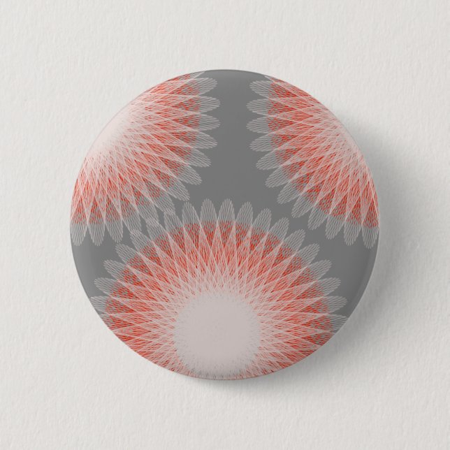 Bóton Redondo 5.08cm 3 abstrato de flores (Frente)