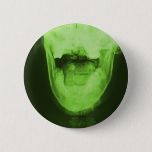 Bóton Redondo 5.08cm 3 radiografados - Verde radioativo