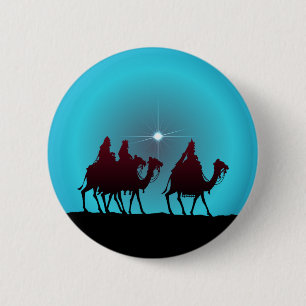 Bóton Redondo 5.08cm 3 WISEMEN & ESTRELAS por SHARON SHARPE
