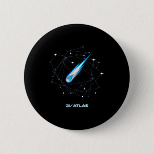 Bóton Redondo 5.08cm 3i Atlas Cometa Interestelar 2025 Astronomia Espac