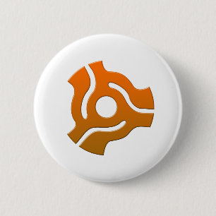 Bóton Redondo 5.08cm 45 adaptador - disco-jóquei do DJ do registro de