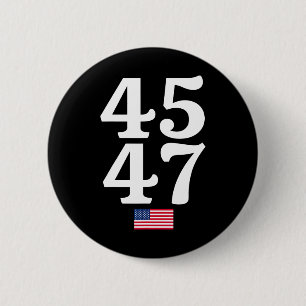 Bóton Redondo 5.08cm 47 Trump 2024 Bandeira Americana