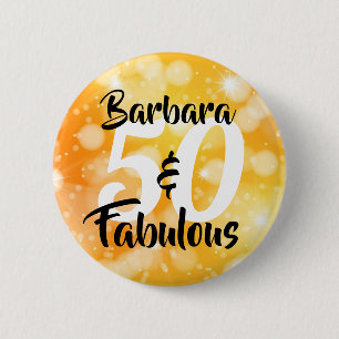 Bóton Redondo 5.08cm 50 e Fabuloso Aniversário Personalizado