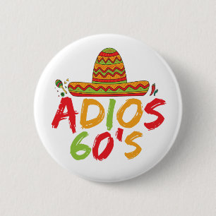 Bóton Redondo 5.08cm 60º aniversário do Partido Mexicano Cinco de Mayo 