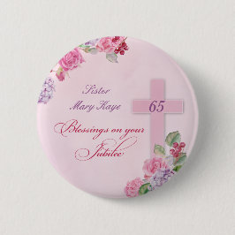Bóton Redondo 5.08cm 65º Aniversário da Vida Religiosa Freira Católica