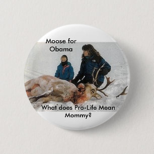 Bóton Redondo 5.08cm 6640, alces para Obama, o que faz o meio da
