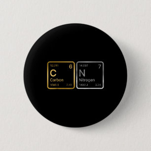 Bóton Redondo 5.08cm 67 Carbono Nitrogênio Ciência Química Tabela Perió