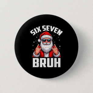 Bóton Redondo 5.08cm 67 Meme 6 7 Natal engraçado Papai Noel Rock On Sei