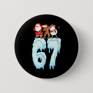 Bóton Redondo 5.08cm 67 Meme de Natal 6 7 Números Seis Sete Crianças En