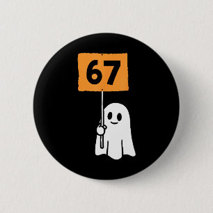 Bóton Redondo 5.08cm 67 Meme Engraçado Seis Sete Halloween