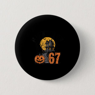 Bóton Redondo 5.08cm 67 Meme Halloween Assombrado Sinistro - Six Seven 