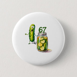 Bóton Redondo 5.08cm 67 Meme Picles Surpresa Um Pote De Picles Fatiados
