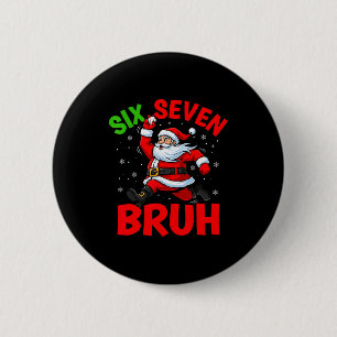 Bóton Redondo 5.08cm 67 Meme Seis Sete Bruh Papai Noel Beisebol Natal E