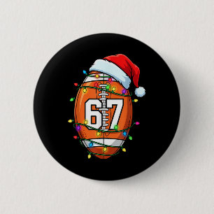 Bóton Redondo 5.08cm 67 Meme Seis Sete Futebol Papai Noel Natal Diverti