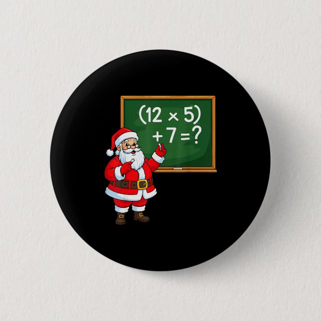 Bóton Redondo 5.08cm 67 Professor Natal Papai Noel Seis Sete Meme Brain (Frente)