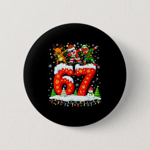 Bóton Redondo 5.08cm 67 Seis Sete Meme Gen Alfa Natal Papai Noel Elfo R