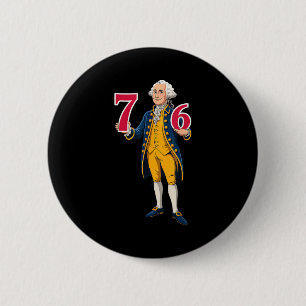 Bóton Redondo 5.08cm 6 7 7 6 George Washington Seis Sete