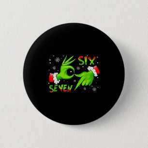 Bóton Redondo 5.08cm 6 7 Seis Sete Mão Geração Z Alpha Meme Gíria Natal