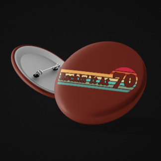 Bóton Redondo 5.08cm 70 e Crachá retroiluminado da vida