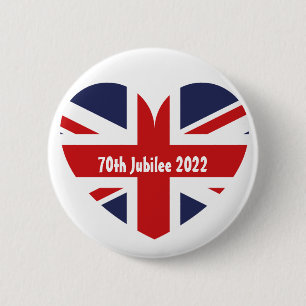 Bóton Redondo 5.08cm 70 Jubilee 2022 British Flag