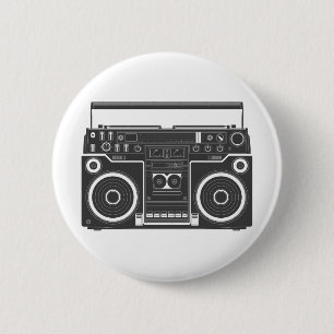 Bóton Redondo 5.08cm 80s Boombox