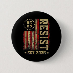 Bóton Redondo 5.08cm 86 47 Anti-Trump Resist Impeach Trump Impeach 47 U