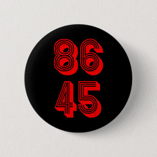 Bóton Redondo 5.08cm 86 O 45.º Presidente 86 45 Resistência Política