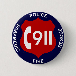 Bóton Redondo 5.08cm 911 polícias do botão ateiam fogo à ambulância