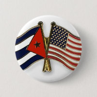 A bandeira cubana e a bandeira americana
