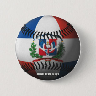 Bóton Redondo 5.08cm A bandeira da República Dominicana cobriu o