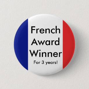 Bóton Redondo 5.08cm a bandeira francesa, francês concede o vencedor,